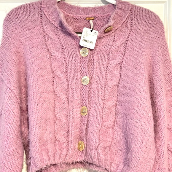 Free People Cropped Cardigan Sweater - Picture 4 of 5